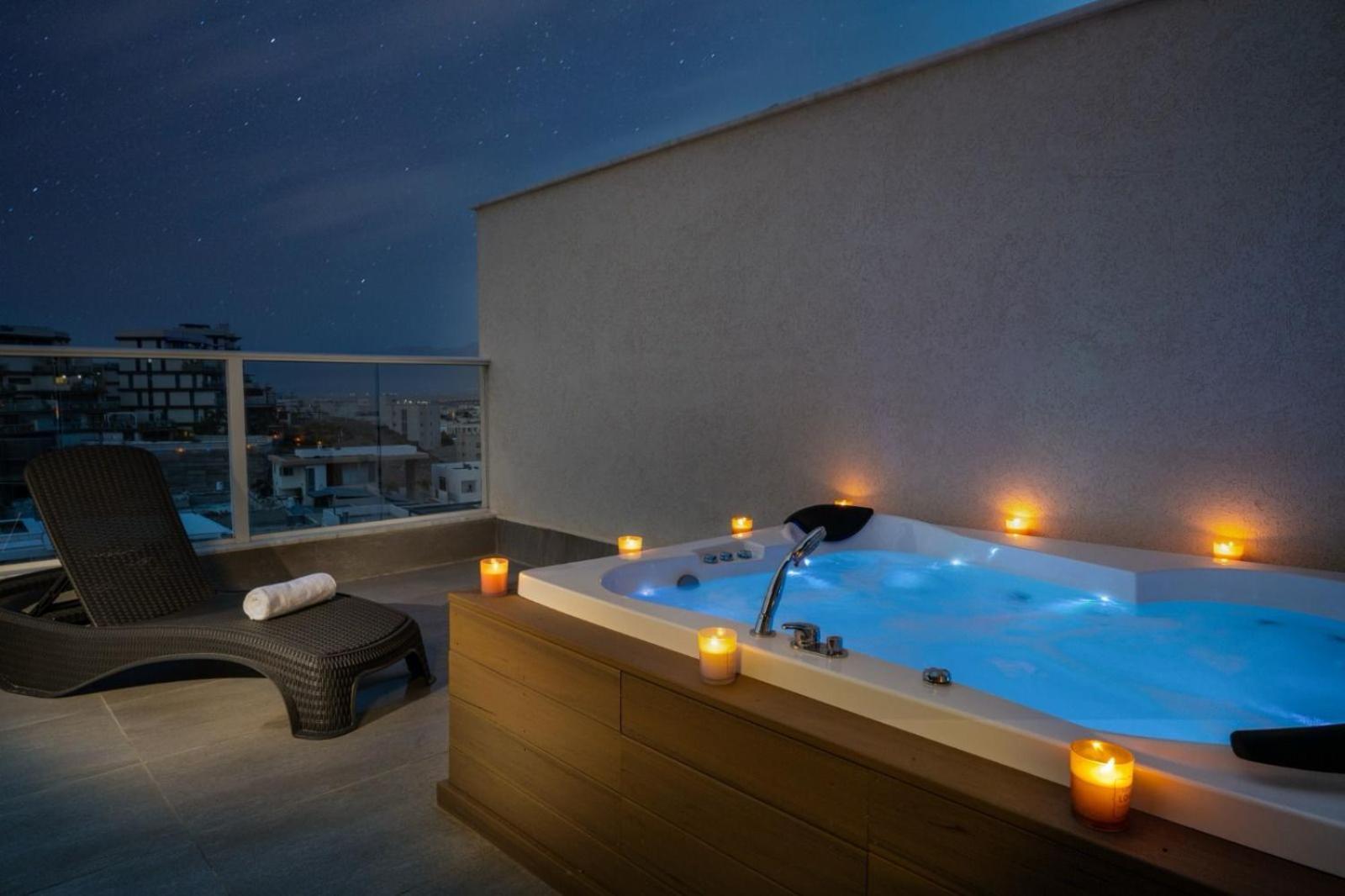 Mountain And Sea View - Penthouse With Private Pool Apartment Eilat Bagian luar foto